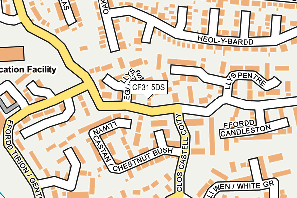 CF31 5DS map - OS OpenMap – Local (Ordnance Survey)