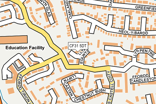 CF31 5DT map - OS OpenMap – Local (Ordnance Survey)