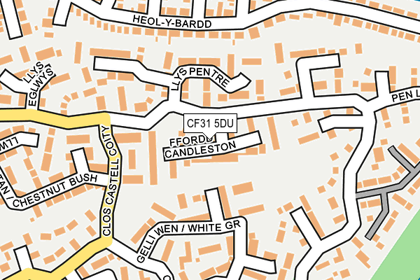 CF31 5DU map - OS OpenMap – Local (Ordnance Survey)