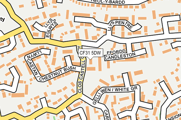 CF31 5DW map - OS OpenMap – Local (Ordnance Survey)