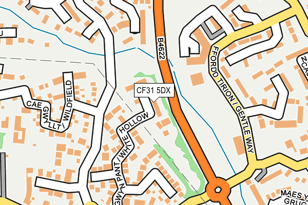 CF31 5DX map - OS OpenMap – Local (Ordnance Survey)