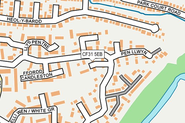 CF31 5EB map - OS OpenMap – Local (Ordnance Survey)