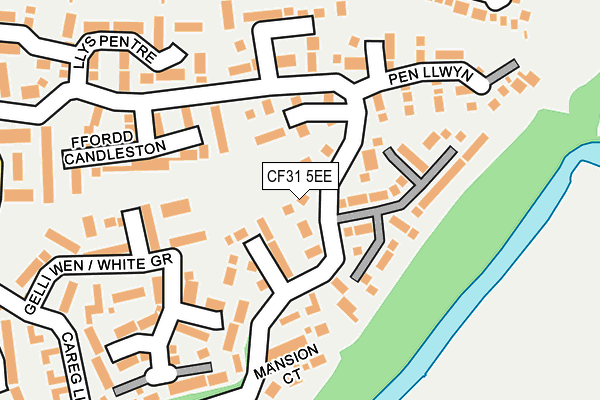 CF31 5EE map - OS OpenMap – Local (Ordnance Survey)