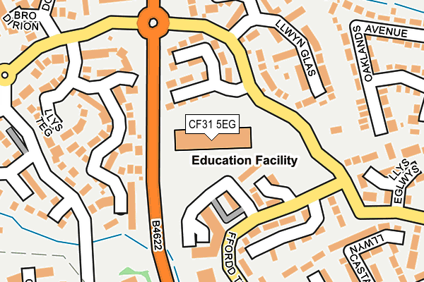 CF31 5EG map - OS OpenMap – Local (Ordnance Survey)