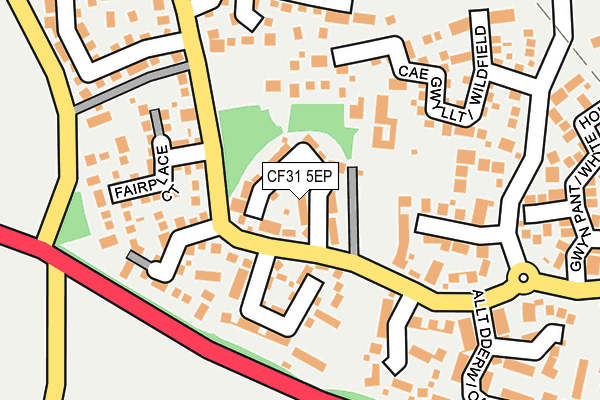 CF31 5EP map - OS OpenMap – Local (Ordnance Survey)