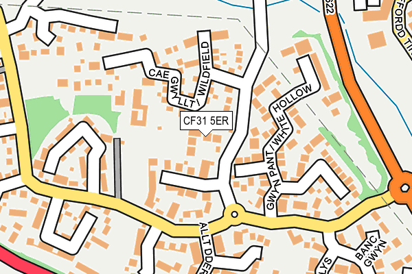 CF31 5ER map - OS OpenMap – Local (Ordnance Survey)