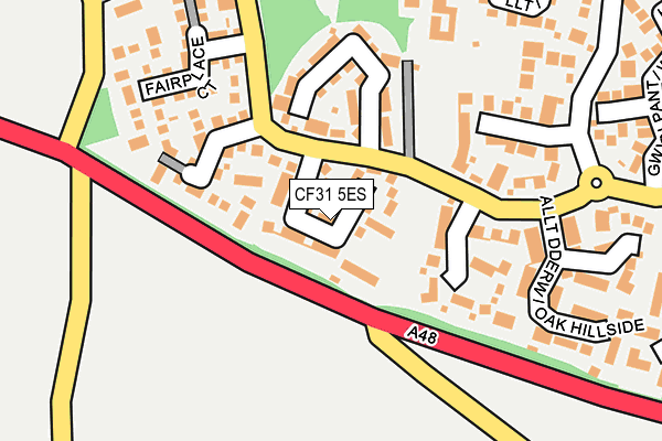 CF31 5ES map - OS OpenMap – Local (Ordnance Survey)