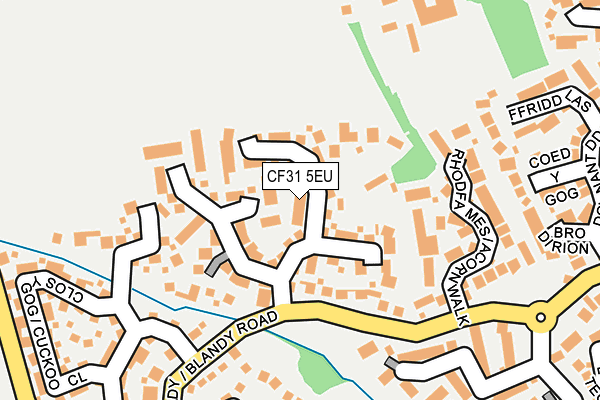 CF31 5EU map - OS OpenMap – Local (Ordnance Survey)