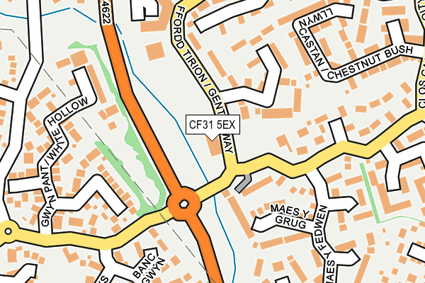 CF31 5EX map - OS OpenMap – Local (Ordnance Survey)