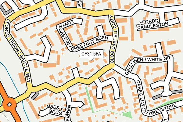 CF31 5FA map - OS OpenMap – Local (Ordnance Survey)