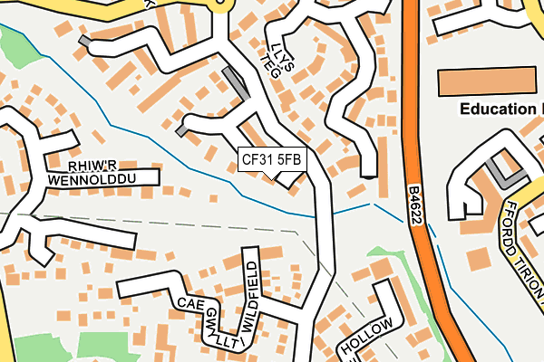 CF31 5FB map - OS OpenMap – Local (Ordnance Survey)