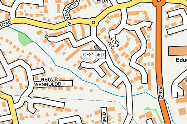 CF31 5FD map - OS OpenMap – Local (Ordnance Survey)