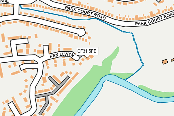 CF31 5FE map - OS OpenMap – Local (Ordnance Survey)