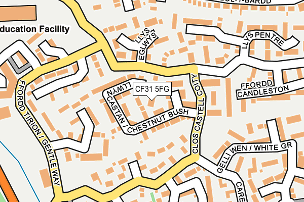 CF31 5FG map - OS OpenMap – Local (Ordnance Survey)