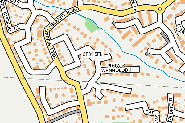 CF31 5FL map - OS OpenMap – Local (Ordnance Survey)