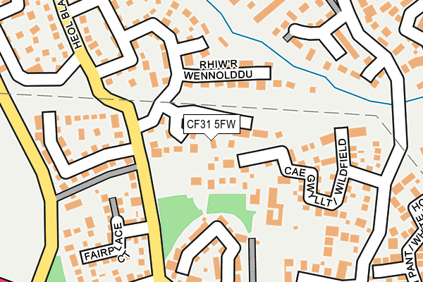 CF31 5FW map - OS OpenMap – Local (Ordnance Survey)