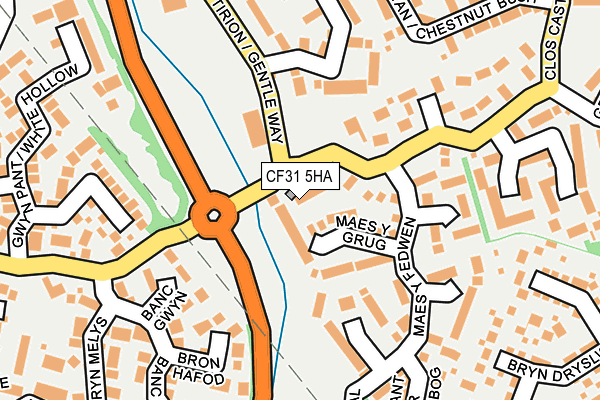 CF31 5HA map - OS OpenMap – Local (Ordnance Survey)