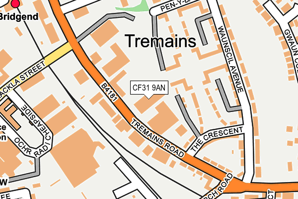 CF31 9AN map - OS OpenMap – Local (Ordnance Survey)