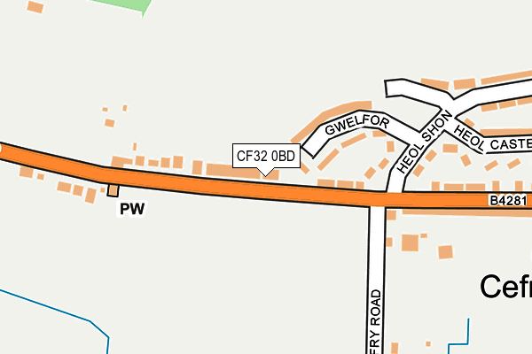 CF32 0BD map - OS OpenMap – Local (Ordnance Survey)