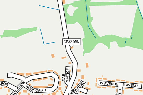 CF32 0BN map - OS OpenMap – Local (Ordnance Survey)