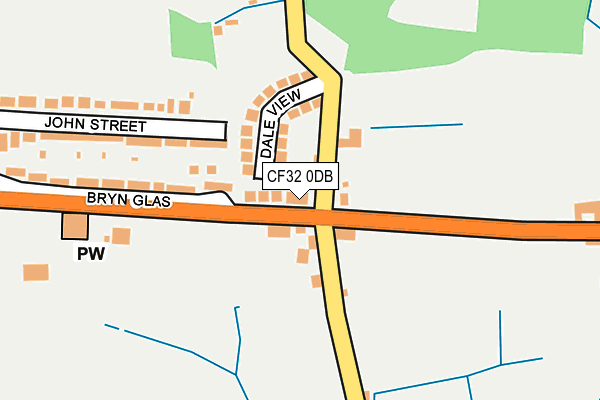 CF32 0DB map - OS OpenMap – Local (Ordnance Survey)