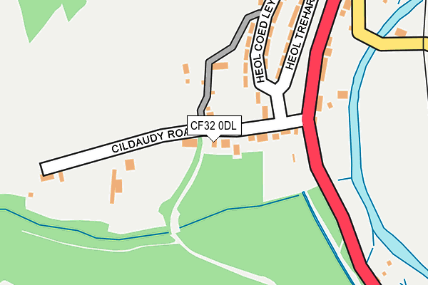 CF32 0DL map - OS OpenMap – Local (Ordnance Survey)