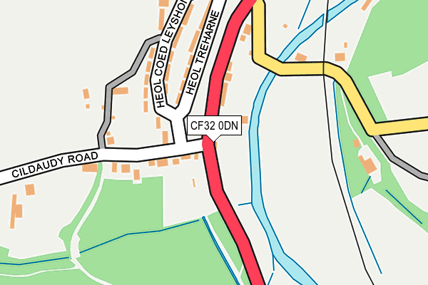 CF32 0DN map - OS OpenMap – Local (Ordnance Survey)