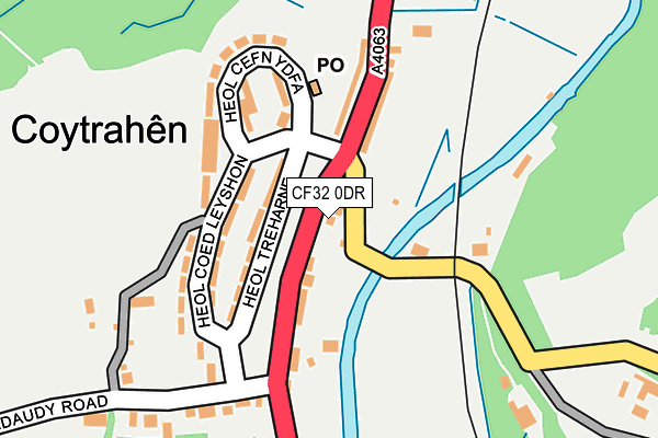 CF32 0DR map - OS OpenMap – Local (Ordnance Survey)