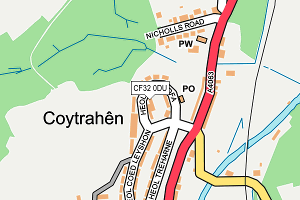 CF32 0DU map - OS OpenMap – Local (Ordnance Survey)