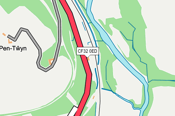 CF32 0ED map - OS OpenMap – Local (Ordnance Survey)