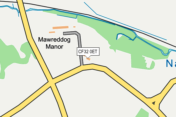 CF32 0ET map - OS OpenMap – Local (Ordnance Survey)