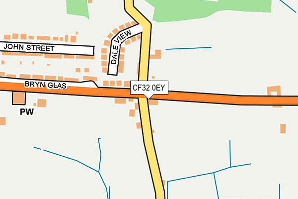 CF32 0EY map - OS OpenMap – Local (Ordnance Survey)