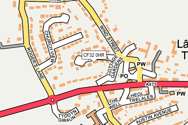 CF32 0HR map - OS OpenMap – Local (Ordnance Survey)