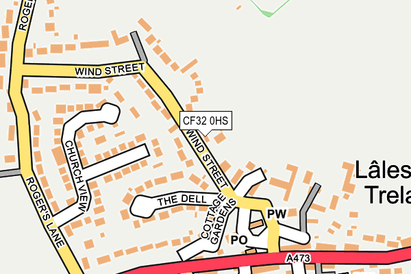CF32 0HS map - OS OpenMap – Local (Ordnance Survey)
