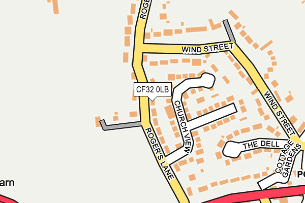 CF32 0LB map - OS OpenMap – Local (Ordnance Survey)