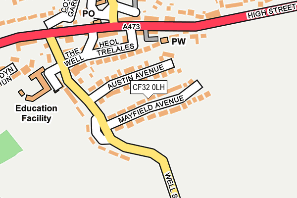 CF32 0LH map - OS OpenMap – Local (Ordnance Survey)