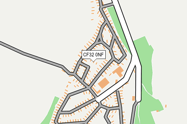CF32 0NF map - OS OpenMap – Local (Ordnance Survey)