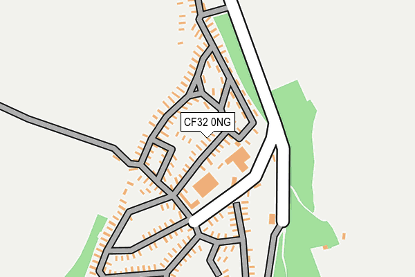 CF32 0NG map - OS OpenMap – Local (Ordnance Survey)