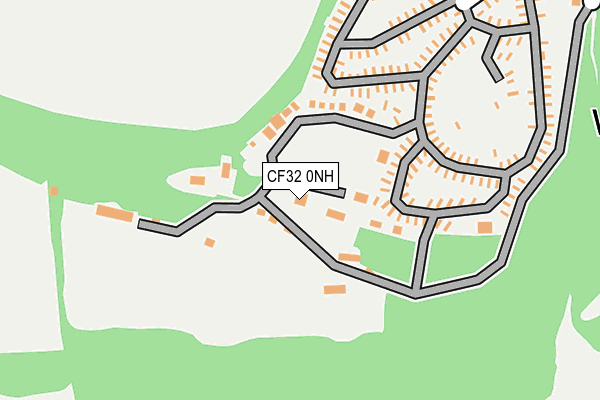 CF32 0NH map - OS OpenMap – Local (Ordnance Survey)