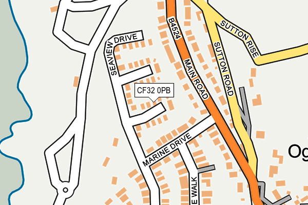 CF32 0PB map - OS OpenMap – Local (Ordnance Survey)