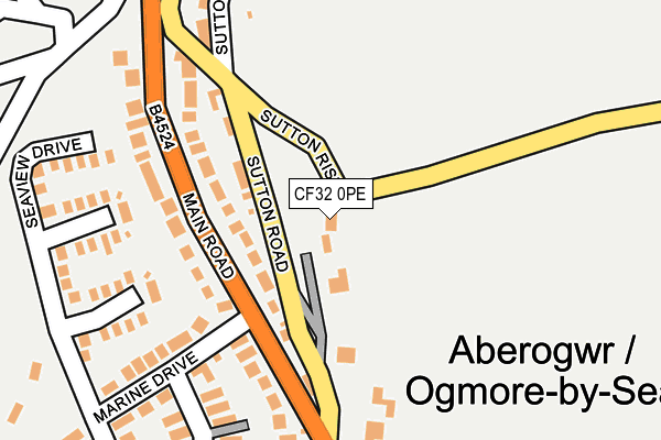 CF32 0PE map - OS OpenMap – Local (Ordnance Survey)