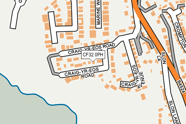 CF32 0PH map - OS OpenMap – Local (Ordnance Survey)