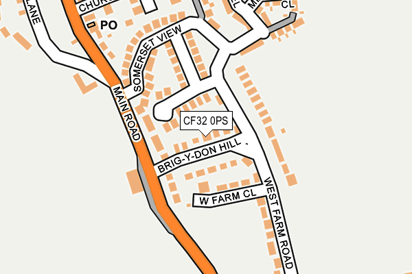 CF32 0PS map - OS OpenMap – Local (Ordnance Survey)