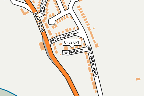 CF32 0PT map - OS OpenMap – Local (Ordnance Survey)