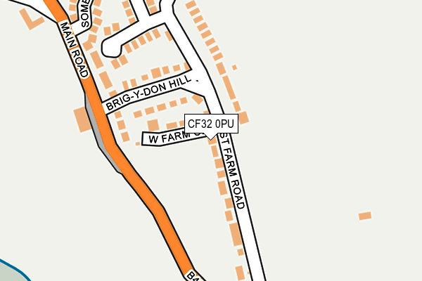 CF32 0PU map - OS OpenMap – Local (Ordnance Survey)