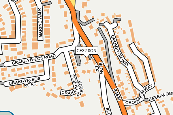 CF32 0QN map - OS OpenMap – Local (Ordnance Survey)