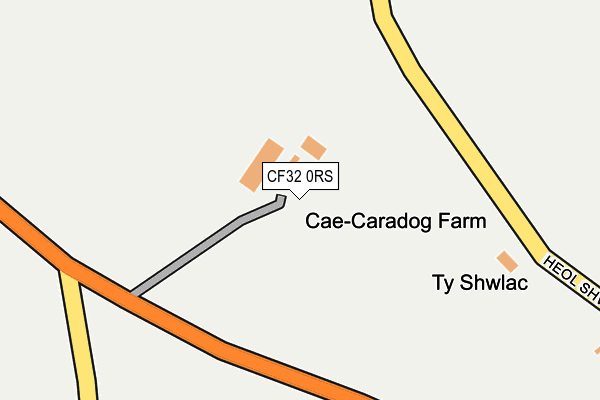 CF32 0RS map - OS OpenMap – Local (Ordnance Survey)