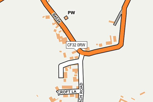 CF32 0RW map - OS OpenMap – Local (Ordnance Survey)