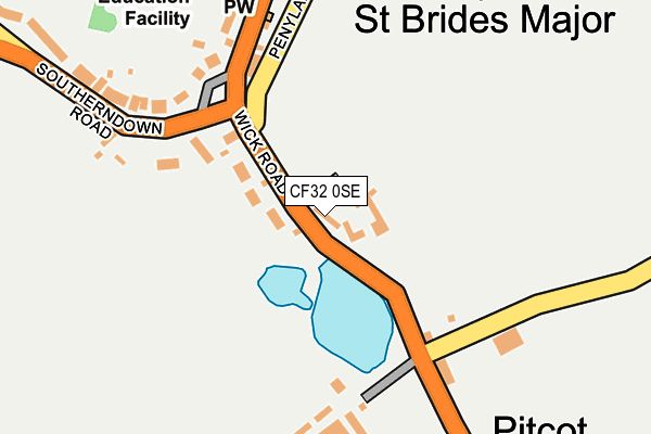 CF32 0SE map - OS OpenMap – Local (Ordnance Survey)