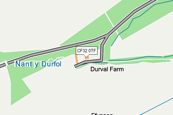 CF32 0TF map - OS OpenMap – Local (Ordnance Survey)